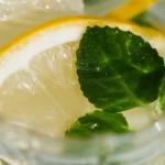 Fresh Lemon Wedge Garnish for Green Tea Shot